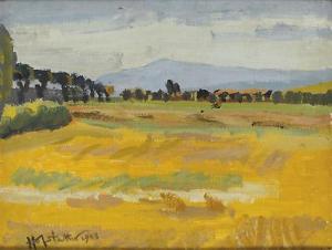 HOFFSTATTER Osias 1905-1994,Landscape,1943,Montefiore IL 2005-06-21