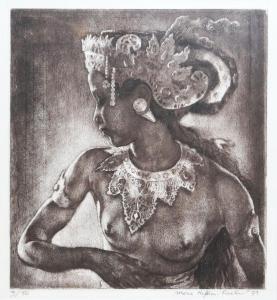 HOFKER Willem Gerard 1902-1981,Ni Asoeg, Wearing an Arja Headdress,1993,Sidharta ID 2024-02-24