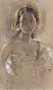 HOFKER Willem Gerard 1902-1981,Portrait of Anak Agoeng Ngoerah,1941,Christie's GB 2002-04-28