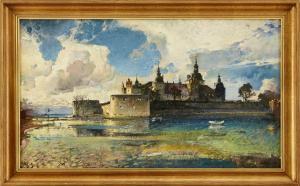 HOFLUND Ivan 1887-1948,Kalmar slott,1923,Uppsala Auction SE 2018-08-28