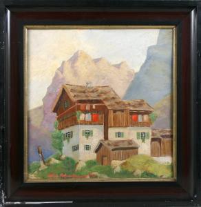 HOFMANN,alpines Bauernhaus mit Marterl,1942,Mehlis DE 2007-08-24