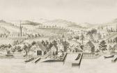 HOFMEISTER Johannes,Le Village d'Oberieden. Au Bord du Lac de Zurich a,1796,Schuler 2019-06-26