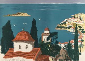HOGARTH Paul 1922-2001,Skiathos; The Harbour of Naousa,Ewbank Auctions GB 2024-01-25