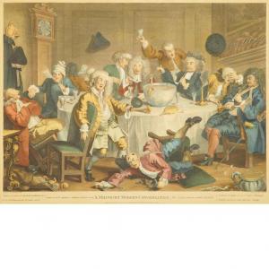 HOGARTH William 1697-1764,A MIDNIGHT MODERN CONVERSATION,William Doyle US 2012-02-22