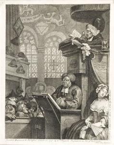 HOGARTH William 1697-1764,The sleeping congregation.,1762,Bloomsbury London GB 2007-12-12