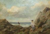 HOGG W. McCallum 1900-1900,Coastal Scene with Figures,Keys GB 2010-08-06