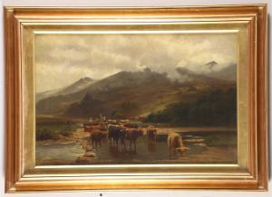HOGLEY Stephen E 1843-1881,Paesaggio montano con mucche,Cambi IT 2017-10-27