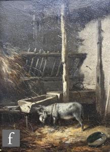 HOGUET Charles 1821-1870,Donkey in a stable,1851,Fieldings Auctioneers Limited GB 2024-01-11