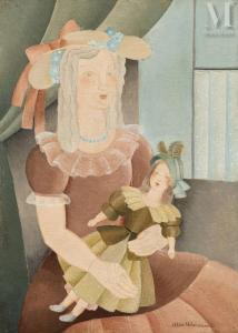 HOHERMANN Alice 1902-1943,Femme à la poupée,1933,Millon & Associés FR 2023-10-24