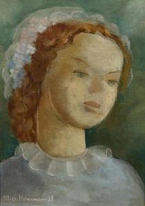 HOHERMANN Alice 1902-1943,Portrait de jeune fille aux yeux verts,1938,Millon & Associés 2020-05-13
