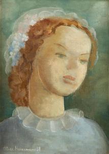 Hohermann Alicja 1902-1943,Portrait of a girl with green eyes,1938,Desa Unicum PL 2023-05-11