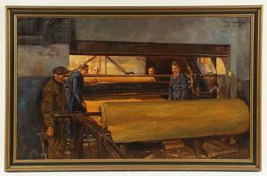 HOHMAN Jan Alexander 1896-1967,Arbeiter an einer Walzmaschine,1938,Von Zengen DE 2020-06-12