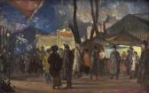HOHN Louis 1913,Nachtbild vom Rummelplatz am Bahnhof Friedrichstra,1914,Galerie Bassenge 2020-06-03