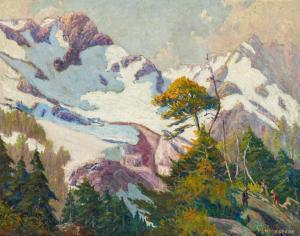 HOHNSTEDT Peter Lanz 1872-1957,Alpine Landscape,Shannon's US 2024-01-18