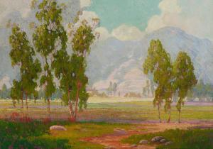 HOHNSTEDT Peter Lanz 1872-1957,Eucalyptus Landscape with Mountains,Bonhams GB 2023-11-30