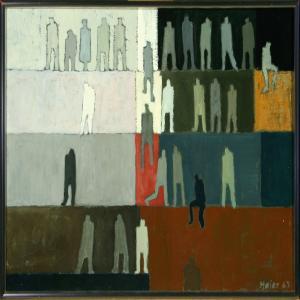HOIER Hans Chr 1919,Composition with figures,1963,Bruun Rasmussen DK 2010-01-18