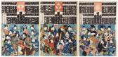 HOKUEI Shunbaisai 1824-1837,Actors from Osaka in various roles,19th century,Sotheby's GB 2021-05-28
