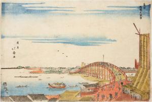 HOKUJU Shôtei 1763-1824,View of Ryogoku Bridge ( Ryogoku no fukei ),Sotheby's GB 2023-12-19