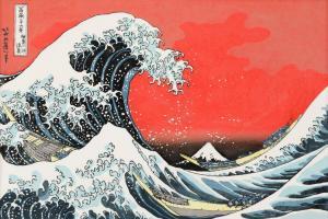 HOKUSAI Katsushika 1760-1849,The Great Wave with Red Sky,2010,Artmark RO 2024-04-10