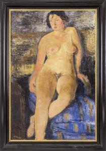 HOLAN Karel 1893-1953,Nude with blue background (Girl from Provence),Art Consulting CZ 2022-02-20