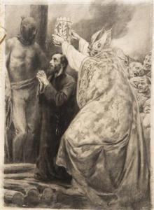 HOLAREK Emil 1867-1919,Master Jan Hus at the Stake,Palais Dorotheum AT 2016-03-05