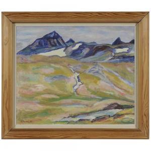 HOLBÖ Kristen 1869-1953,Landscape,1937,Brunk Auctions US 2017-09-16