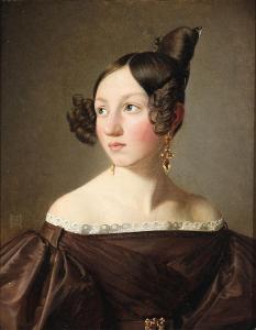 HOLBECH Niels Peter,Portrait of Adelaide Eugenie van Hemert,1834,Bruun Rasmussen 2023-08-21