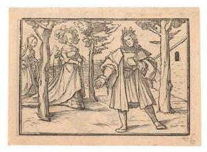 HOLBEIN Hans II,Man Seduced by a Frivolous Woman (recto); Christ a,1538,Palais Dorotheum 2017-09-27
