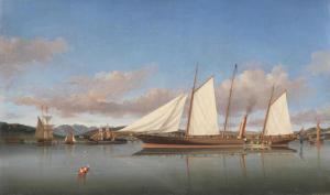 holburn fyfe Samuel 1822-1905,A steam yacht moored in the Firth of Clyde,1872,Bonhams GB 2020-05-26