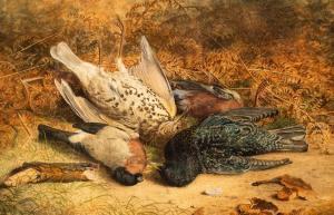 HOLD B.L. 1800-1900,Still Life of Birds Amongst Bracken,Simon Chorley Art & Antiques GB 2022-03-22