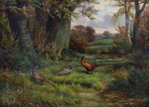 HOLD Benjamin, Ben 1839-1917,A rural landscape with three pheasants,Clevedon Salerooms GB 2019-06-13