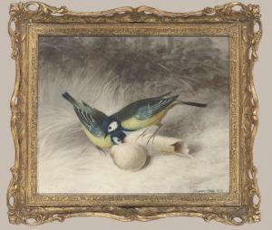 Hold Florance,Great tits feeding, winter,1888,Christie's GB 2007-11-07