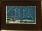 HOLDEMAN Robert Logan 1912-1994,Golden Gate Bridge at Night,Clars Auction Gallery US 2010-12-04