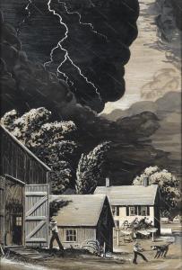 HOLDEN RAYMOND JAMES,Farm Storm,Swann Galleries US 2015-01-22