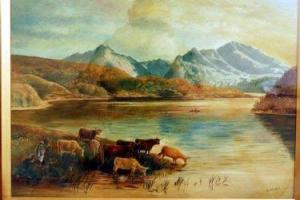 HOLDEN W,Highland cattle by loch,Fieldings Auctioneers Limited GB 2010-07-24