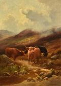 HOLDER Edward Henry 1847-1922,Three cows in a highland landscape,Dreweatts GB 2021-12-14