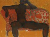 HOLDER Geoffrey 1930-2014,Untitled (Seated Nude),1960,Swann Galleries US 2018-10-04