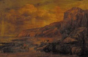 HOLDER H.W,Cornelian Point, the Scarborough Coast, evening effect,1876,Christie's GB 2001-03-08
