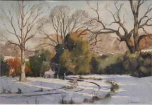 HOLDING Edgar Thomas 1870-1952,Winter morning in the garden,Cheffins GB 2022-10-06