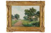 HOLDREDGE Ransome Gillet 1836-1899,FRENCH VILLAGE,1875,Abell A.N. US 2021-07-29