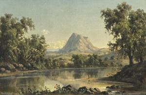 HOLDREDGE Ransome Gillet 1836-1899,St. Mary's butte from the Yuba River,1867,Bonhams GB 2016-04-12