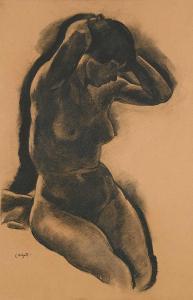HOLGATE Edwin Headley 1892-1977,Nude, Artist's Wife,Levis CA 2024-04-21