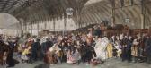 HOLL Francis 1815-1884,THE RAILWAY STATION,Mellors & Kirk GB 2014-09-17