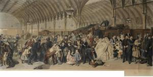 HOLL Francis 1815-1884,The Railway Station,1866,Bonhams GB 2016-10-18