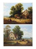 HOLLAND John 1857-1920,The haycart; and The tavern,Christie's GB 2012-11-15