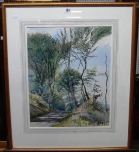 HOLLAND Neil 1956,Beech trees on the road to Rackham, Susse,1989,Bellmans Fine Art Auctioneers 2017-04-01