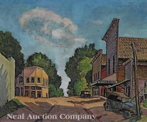 HOLLAND Paul 1900,Southern Street Scene,20th century,Neal Auction Company US 2008-10-12