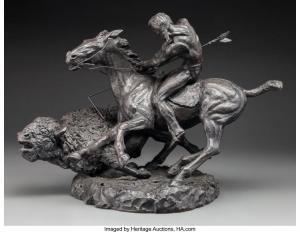 HOLLAND Thomas 1917-2004,Buffalo Hunt,1972,Heritage US 2018-03-10