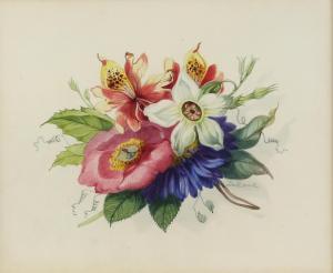 HOLLAND Thomas,study of passion flower, dog rose, lilies and aste,Ewbank Auctions 2021-03-25