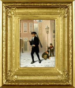 HOLLANDER Hendrik 1823-1884,Jour de Neige,Galerie Moderne BE 2022-01-17